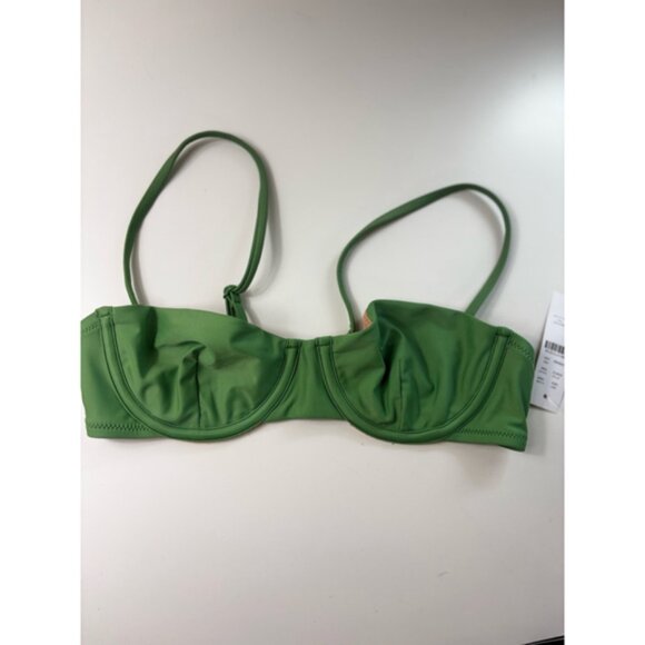 Women's J.Crew Bikini Top Size 34A Green - Picture 1 of 5